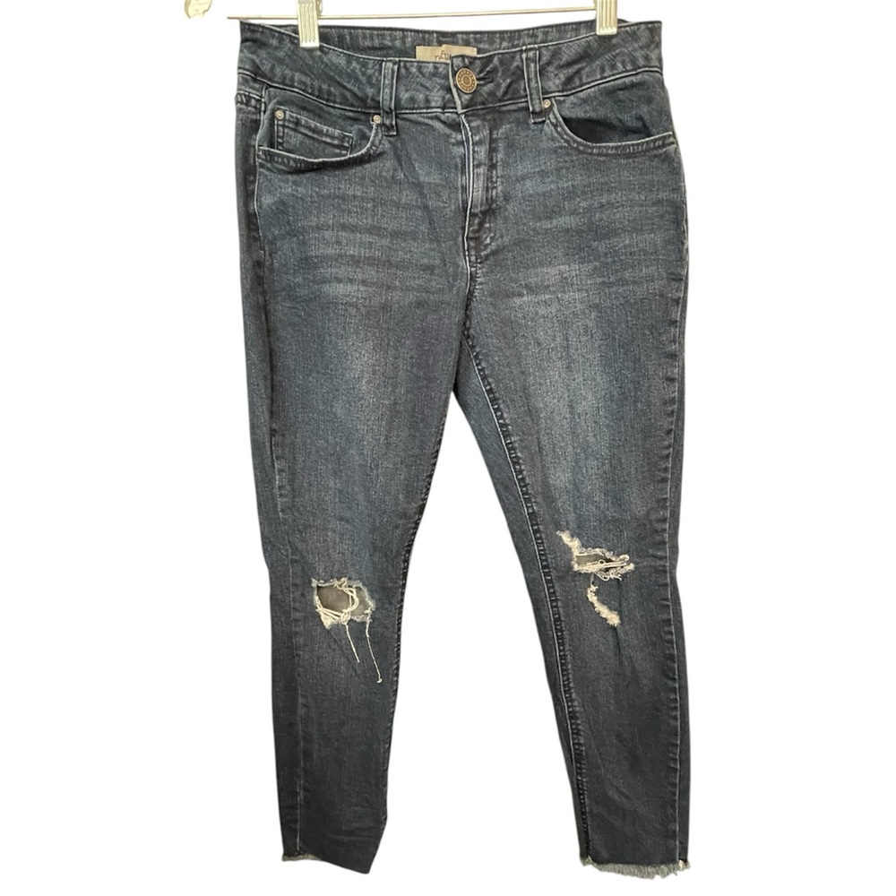 Refuge Jeans Womens Sz 6 Jegging Skinny Slim Mid Rise Stretch Ripped Dark Pants